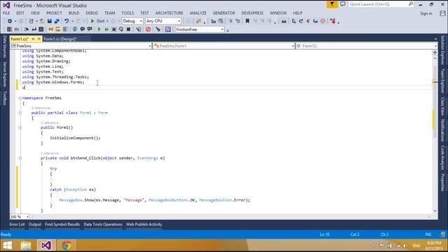 C# Application - How to Send free SMS using C#.NET | FoxLearn смотреть онлайн