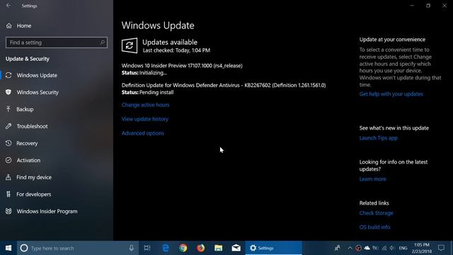 Announcing Windows 10 Insider build 17107 Fast Ring February 23rd 2018 смотреть онлайн