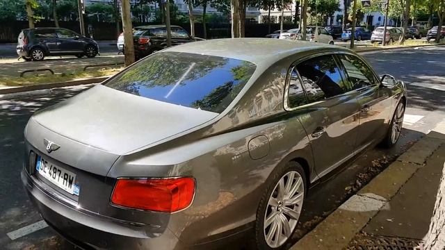 grey Bentley Flying Spur W12 IN paris france смотреть онлайн