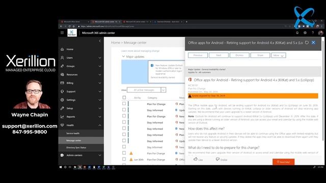 Office 365 Message Center | Step 1 of 9 | Maintaining Microsoft 365 смотреть онлайн