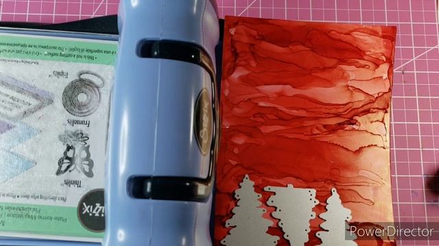 #7 Christmas Tree Card with alcohol ink and Bigkick die смотреть онлайн