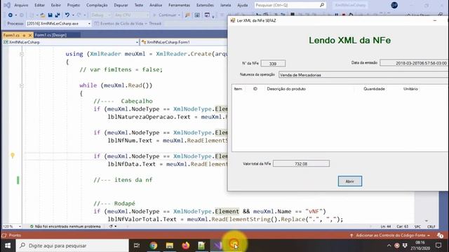 C#, ler arquivo XML da NFe do SEFAZ. C Sharp Windows Form. Ler itens (produtos) da NFe смотреть онлайн
