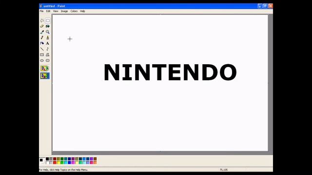 How to Draw the Nintendo logo in MS paint (HD) смотреть онлайн