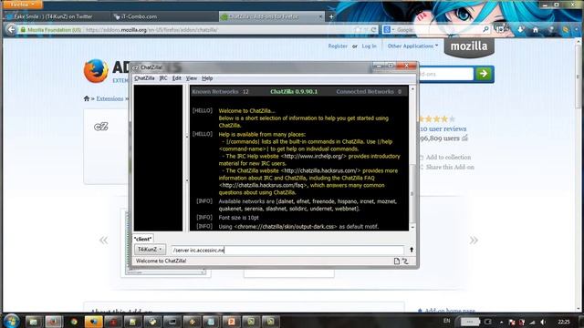 Connect to IRC Using ChatZilla [ Add-ons for Firefox ] смотреть онлайн