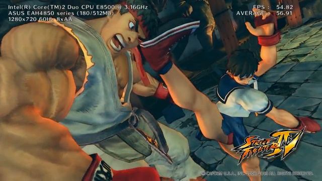 Street Fighter IV HD Benchmarck on ATI HD 4850 ALL SETTINGS MAX.mp4 смотреть онлайн