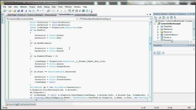 C# Custom Listbox Example смотреть онлайн