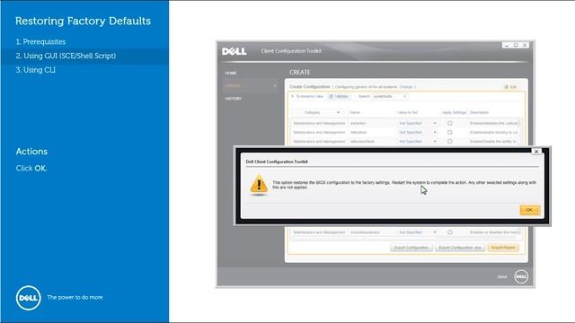 Dell Client Configuration Toolkit (CCTK) - Reset BIOS Defaults смотреть онлайн