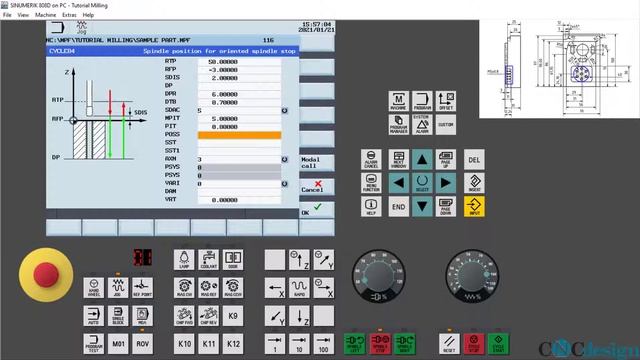 Tutorial CNC Milling menggunakan software Siemens Sinumerik 808D on PC (Part 6) смотреть онлайн