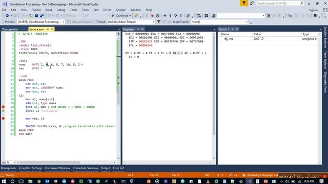Assembly Language Tutorials for Windows - 06 Conditional Processing Part 3 смотреть онлайн