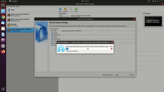 20201012 melakukan export import file ova di virtualbox смотреть онлайн