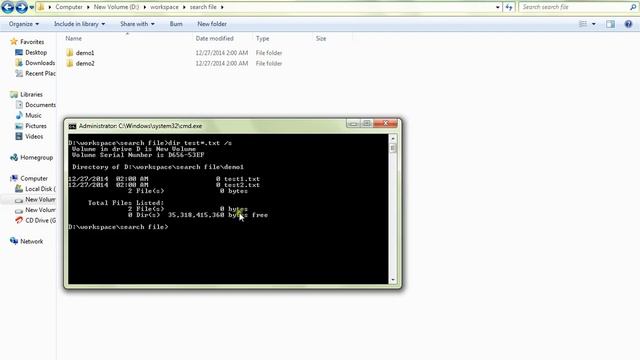 MS DOS COMMAND TO SEARCH FILE IN WINDOWS DEMO смотреть онлайн