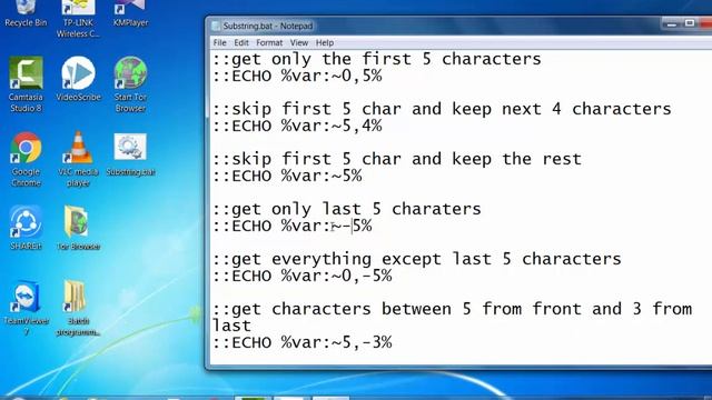 Extract a portion of a String with %string:~skip,keep% смотреть онлайн