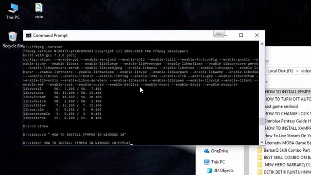 HOW TO USE FFMPEG IN WINDOWS 10 смотреть онлайн