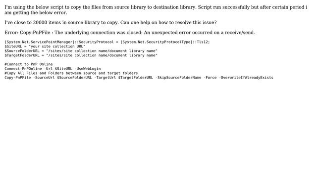 Sharepoint: The underlying connection was closed: An unexpected error occurred on a receive/send смотреть онлайн