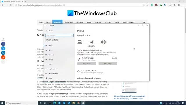 No internet, secured - Fix Windows 10 WiFi error смотреть онлайн