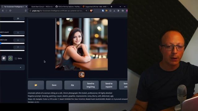 STABLE DIFFUSION SDXL E LLAMA.CPP 70B SU AMD RYZEN 7 7700 смотреть онлайн