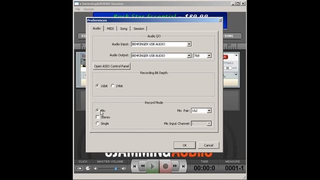 eJamming AUDiiO Preferences Window Audio Tab смотреть онлайн