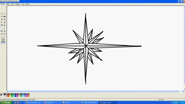 desenho de rosa-dos-ventos no paint do windows XP смотреть онлайн