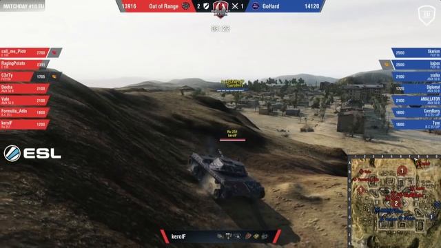 World of Tanks - Out of Range vs GoHard - WGLEU S1 2016/17 смотреть онлайн