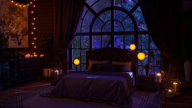 Beautiful Rain On Window with Rain Sounds | Calm Rain Sounds for Sleeping, Relax, Study, Asmr смотреть онлайн