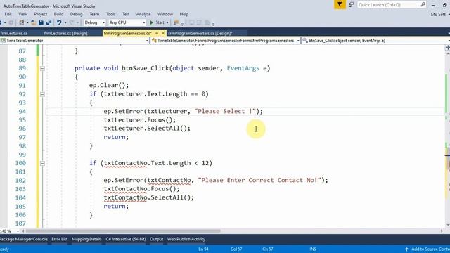Time Table Generator Part 16 Program Semester Form Complete in C# C Sharp смотреть онлайн