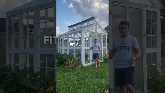 DIY Reclaimed Glass Window Greenhouse! Full Build Videos On Our Channel 👌🏼🪟 смотреть онлайн