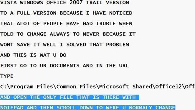 HOW TO MAKE WINDOWS VISTA OFFICE 2007 FULL VERSION смотреть онлайн