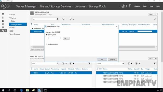 How to add physical disks to existing Storage Pool in Windows Server 2016 смотреть онлайн