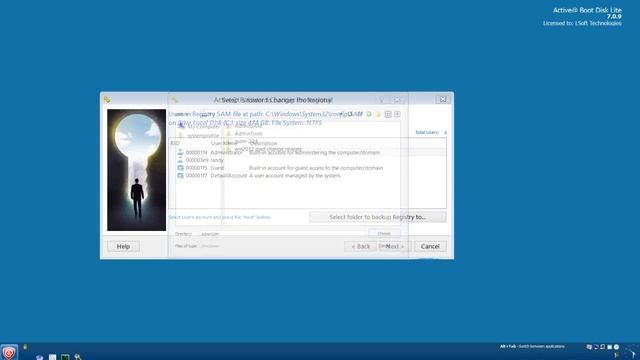 Active@ Password Changer. Registry SAM backup смотреть онлайн