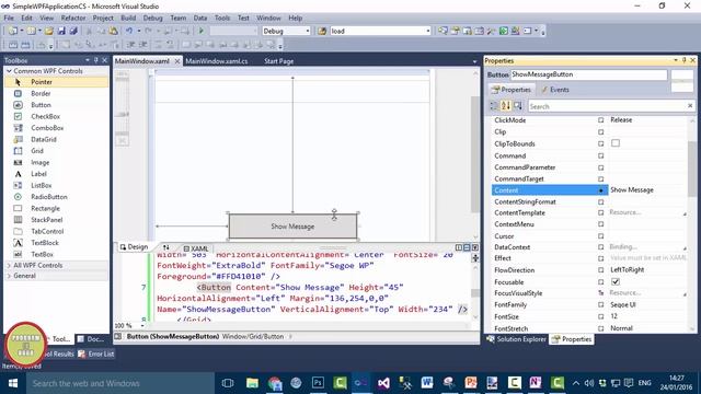 C# WPF Tutorial In Urdu - Write a simple C# WPF Application смотреть онлайн