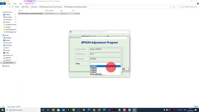 โปรแกรมเคลียร์ซับหมึกเต็ม EPSON Resetter Tools ME Series смотреть онлайн