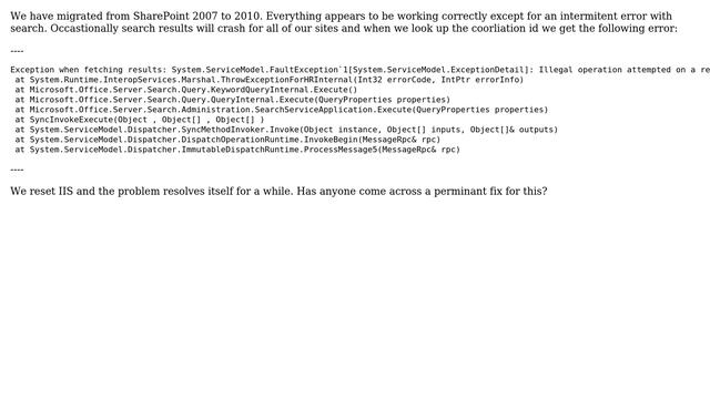 SharePoint 2010 Search Error 0x800703fa смотреть онлайн