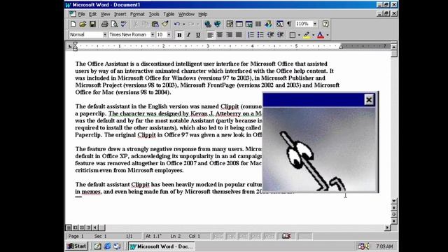 Original Clippy Animations in MS Office 97 смотреть онлайн