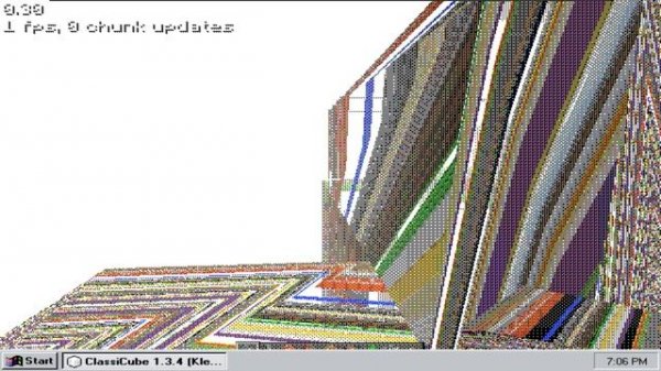 Minecraft Classic 0.30 (Classicube) on 4 MB Ram Windows 95