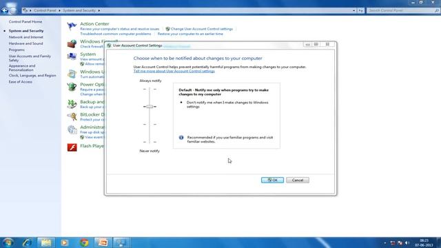 user account control in windows 7 - Telugu-Lesson-24 смотреть онлайн