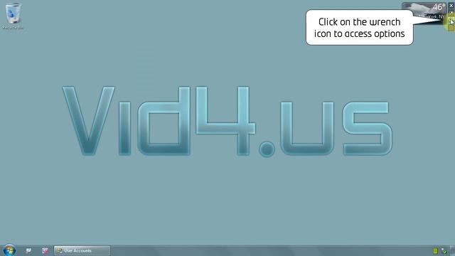 Windows 7 Ultimate 64 bit - How to add desktop gadget and configure Weather - www.vid4.us смотреть онлайн