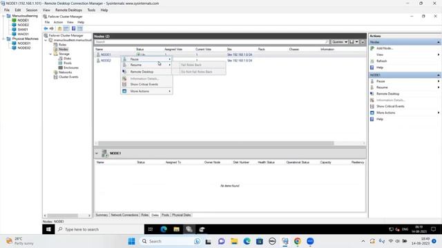 Windows server 2022 failover cluster setup using Windows Admin Center Part 4 смотреть онлайн
