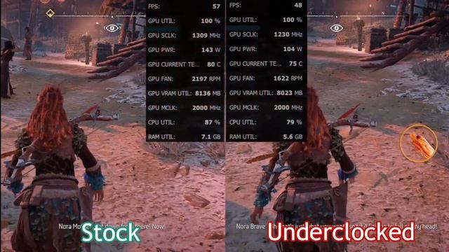 Stock vs Underclock RX 580 - Horizon Zero Dawn смотреть онлайн