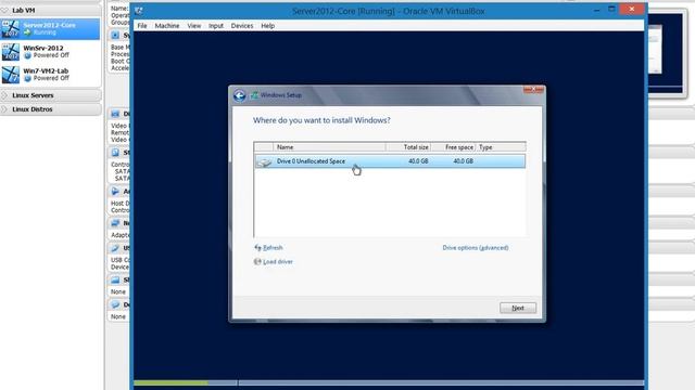 Server 2012 Core Install смотреть онлайн