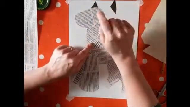 Собака. Аппликация из газетной и черной бумаги. РЭР. Для детей 7-8 лет. Преподаватель Тулинова О.С. смотреть онлайн