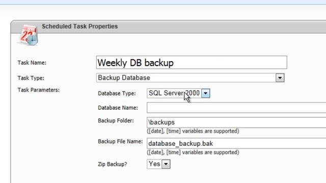 Configuring scheduled tasks for website and database backup with WebsitePanel смотреть онлайн
