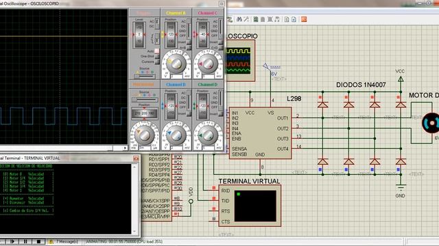 Simulación de un motor de CC controlado por Hyper Terminal смотреть онлайн