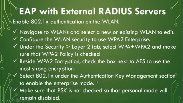 Wireless Networking | WLAN Security - EAP Authentication with External RADIUS Servers смотреть онлайн