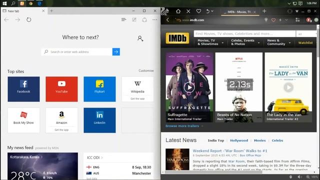 Microsoft Edge VS UC Browser [Windows 10] смотреть онлайн