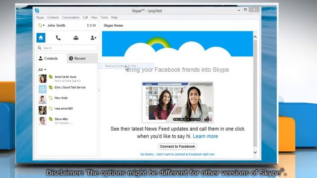 Skype® backup and restore contacts for Windows® Desktop on Windows® 8.1 PC смотреть онлайн