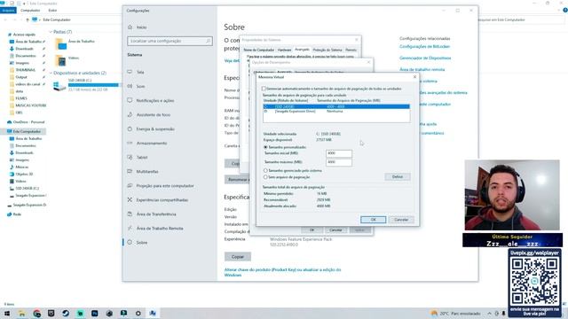 COMO AUMENTAR A MEMÓRIA RAM DO SEU PC (MEMÓRIA VIRTUAL) смотреть онлайн