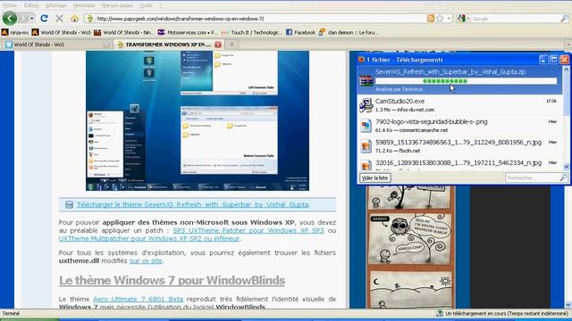 Comment installez un theme Windows 7 Sur Windows X смотреть онлайн
