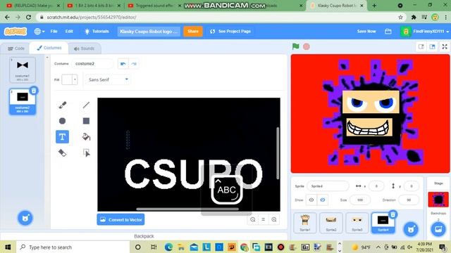Make your Own Klasky Csupo Robot Logo On Scratch смотреть онлайн