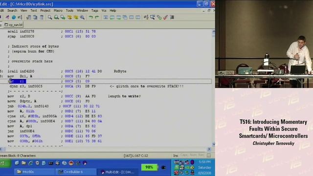 DEFCON 16: Inducing Momentary Faults Within Secure Smartcards / Microcontrollers смотреть онлайн