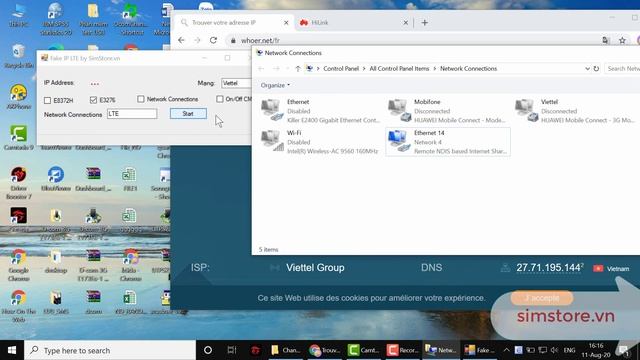 Cài đặt và đổi IP DCOM 3G/4G Hilink đa mạng. смотреть онлайн